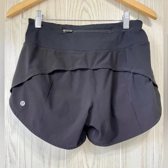 Lululemon Speed Up Short Long *4" Updated Fit Black Size 4 - Picture 2 of 4